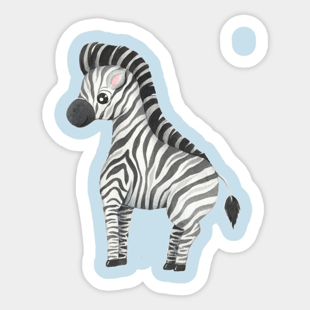 Cute Baby Zebra Sticker by FunnyMoonCosmic